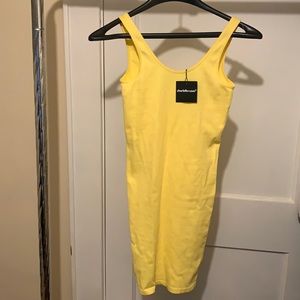 Yellow Charlotte Russe bodycon dress